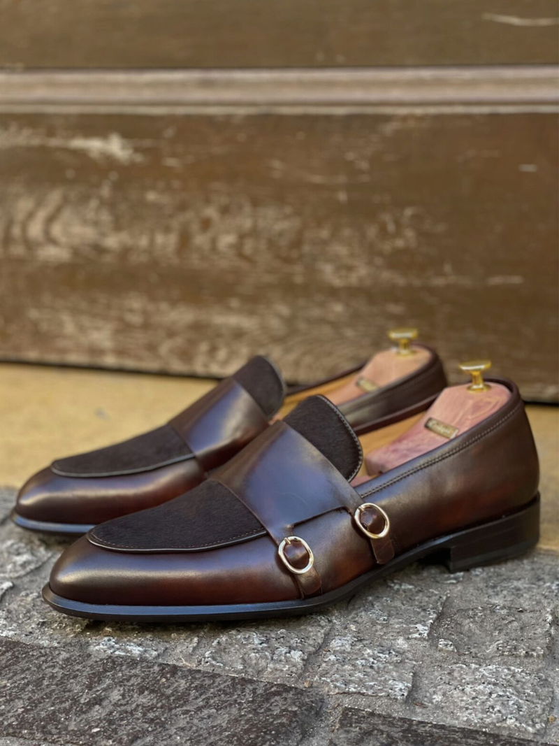 Męskie buty brązowe, klasyczne loafersy skórzane, Conhpol, Konopka Shoes