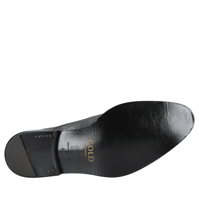 Luksusowe buty męskie Conhpol Gold na skórzanej podeszwie z łańcuchem galwanizowanym, Konopka Shoes