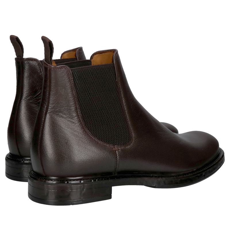 Męskie brązowe sztyblety, wygodne trzewiki męskie z gumami