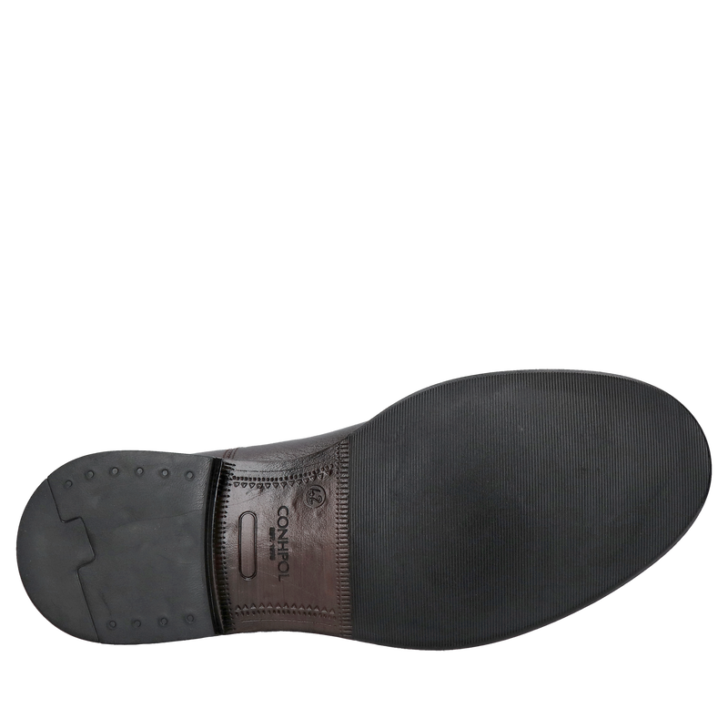 Męskie brązowe sztyblety, wygodne trzewiki męskie z gumami