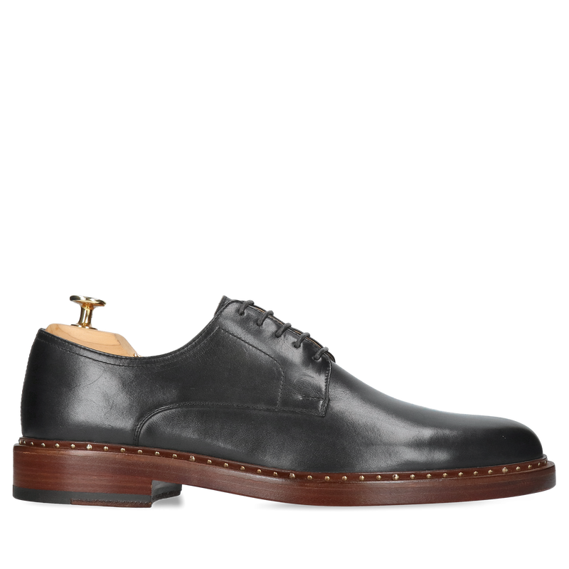 Buty premium na grubej podeszwie skórzanej, klasyczne buty eleganckie