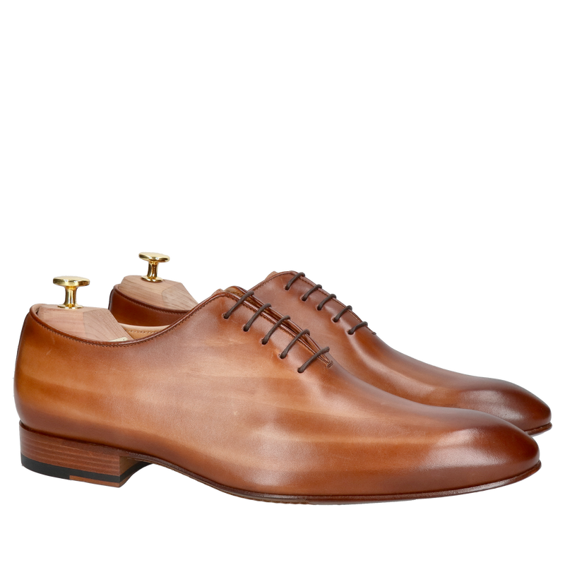 Ręcznie malowane buty premium typu lotnik, eleganckie obuwie męskie do garnituru