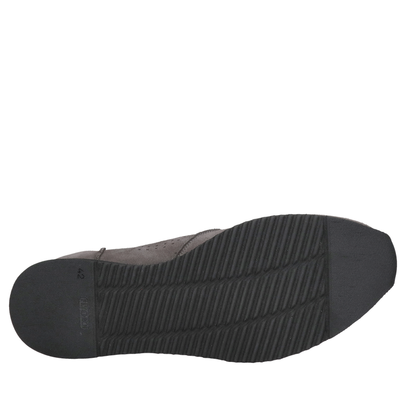 Męskie zamszowe sneakersy, ciemno szare półbuty męskie ze skóry