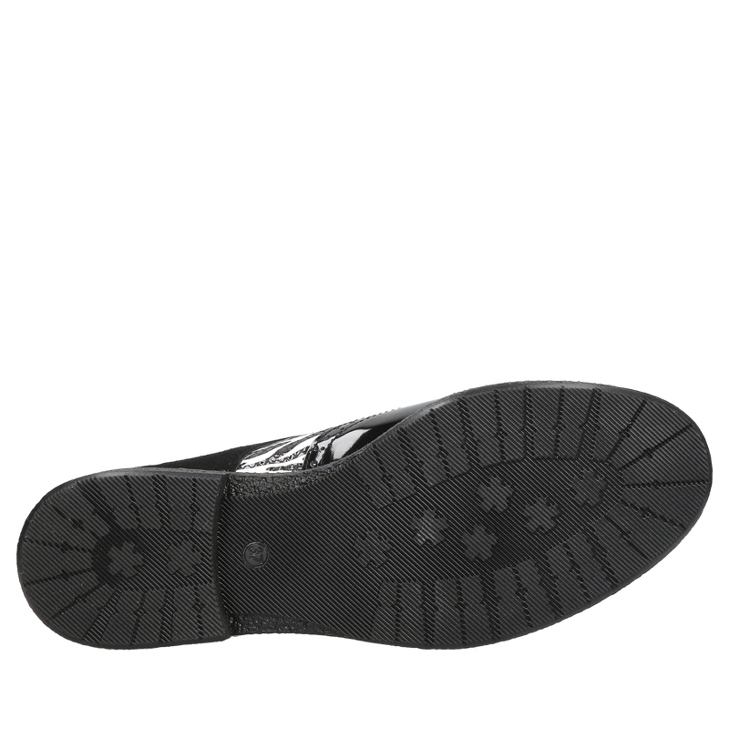 Półbuty damskie z motywem zebry, sznurowane buty damskie na co dzień z wygodnymi wkładkami skórzanymi, Konopka Shoes