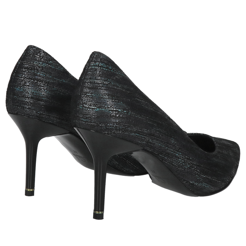 Wyjątkowo eleganckie szpilki damskie na niskim obcasie, czółenka do sukienki wizytowej, Konopka Shoes