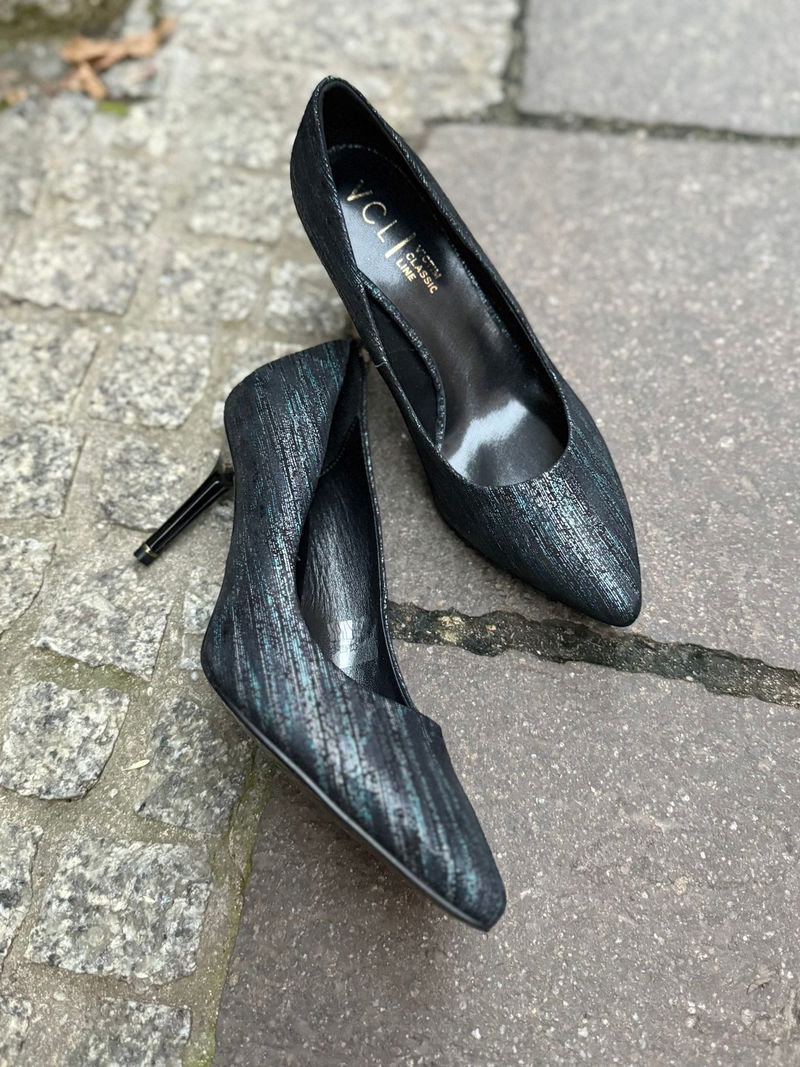 Wyjątkowo eleganckie szpilki damskie na niskim obcasie, czółenka do sukienki wizytowej, Konopka Shoes