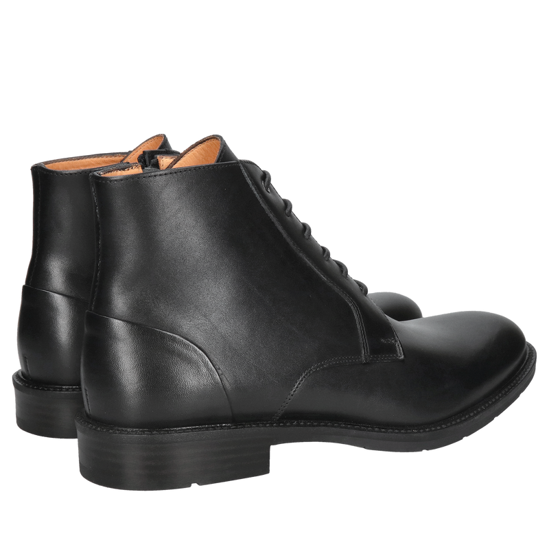 Garniturowe eleganckie trzewiki męskie, wizytowe botki męskie nie ocieplane, Konopka Shoes