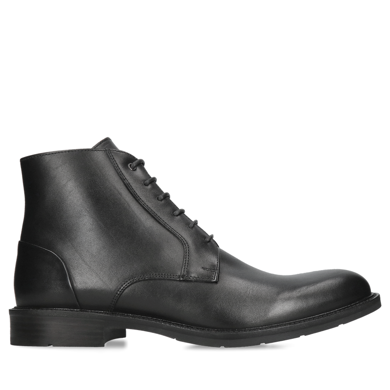 Garniturowe eleganckie trzewiki męskie, wizytowe botki męskie nie ocieplane, Konopka Shoes