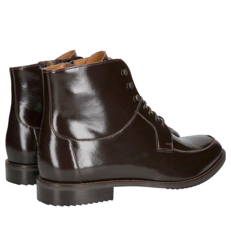 Brązowe trzewiki męskie nie ocieplane do biura, na co dzień, eleganckie botki męskie, trzewiki bez ocieplenia, Konopka Shoes