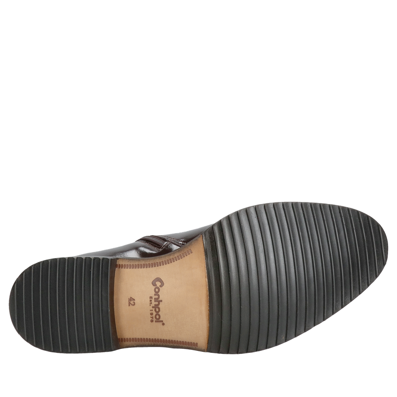 Brązowe trzewiki męskie nie ocieplane do biura, na co dzień, eleganckie botki męskie, trzewiki bez ocieplenia, Konopka Shoes