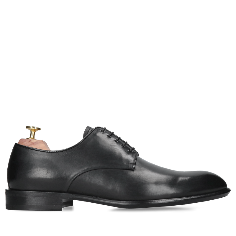 Męskie buty premium na skórzanej podeszwie, wysoka jakość, styl i minimalizm, buty premium do garnituru