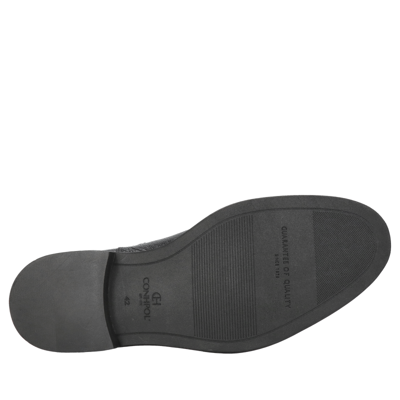 Sztyblety czarne męskie na gumki, wygodne trzewiki na co dzień ze skóry