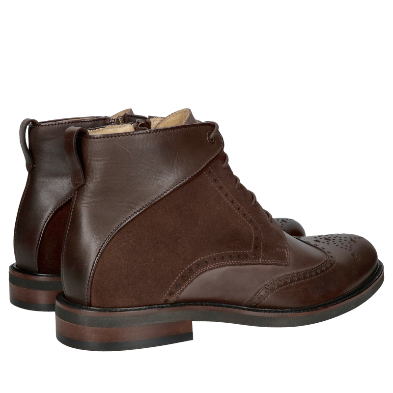 Eleganckie męskie trzewiki ze skóry naturalnej, botki męskie zimowe nie ocieplane