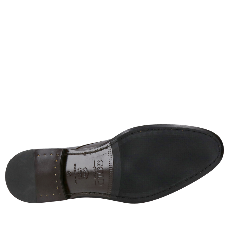 Buty premium na skórzanej podeszwie w kolorze ciemnej czekolady, wysoka jakość i polska produkcja, buty premium do ślubu