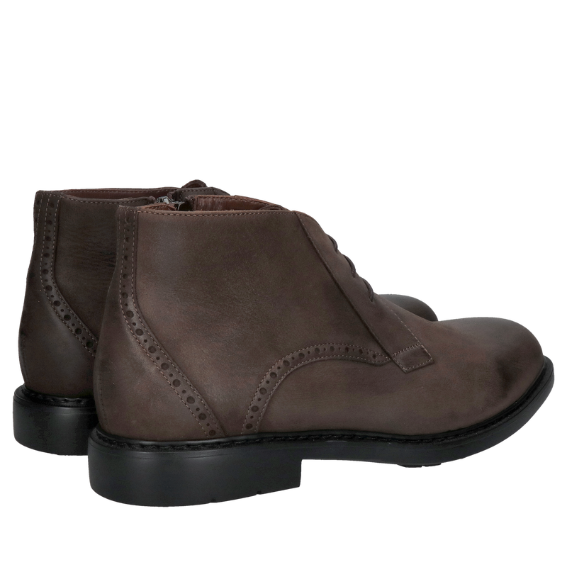 Niskie trzewiki męskie nie ocieplane ze skóry zamszowej