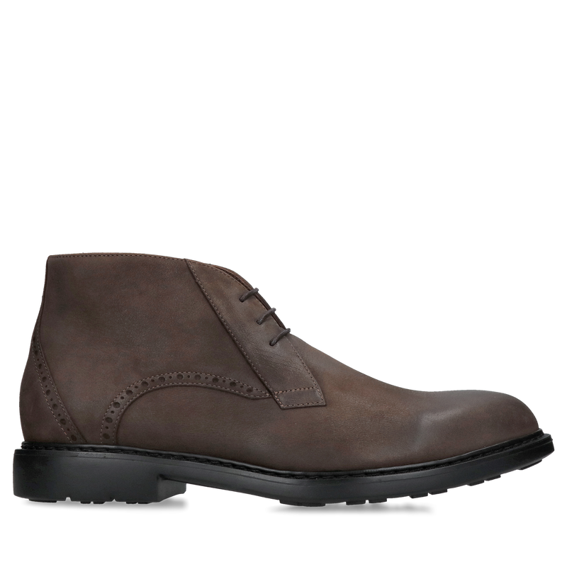 Niskie trzewiki męskie nie ocieplane ze skóry zamszowej