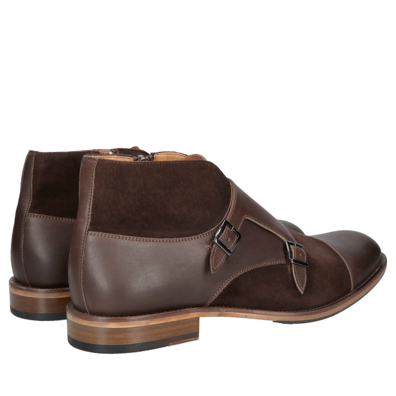 Monki męskie bez ocieplenia, wysoka jakość skóry zamszowej połączona ze skórą licową