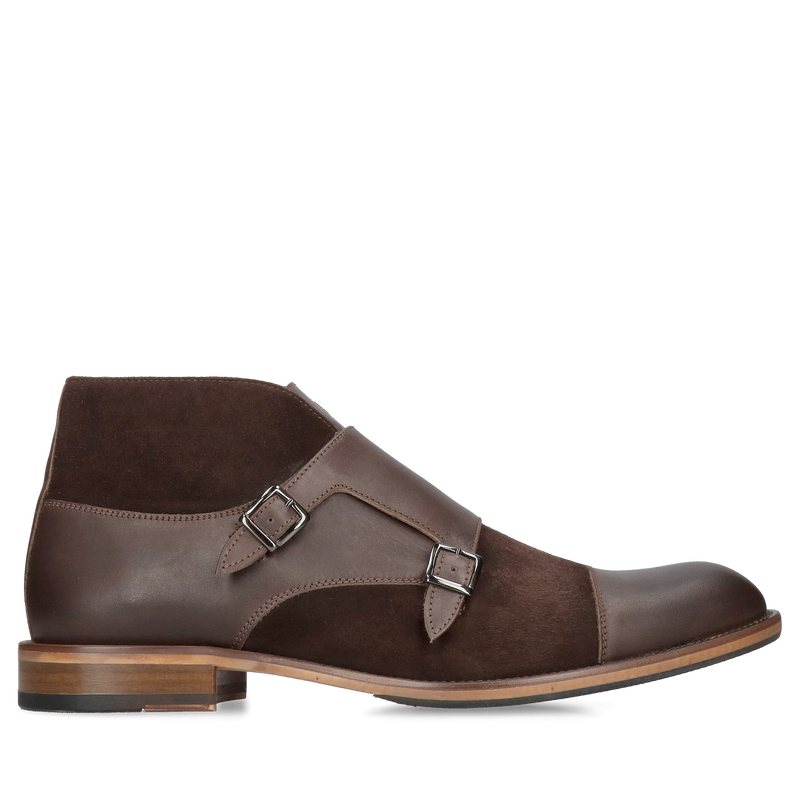 Monki męskie bez ocieplenia, wysoka jakość skóry zamszowej połączona ze skórą licową