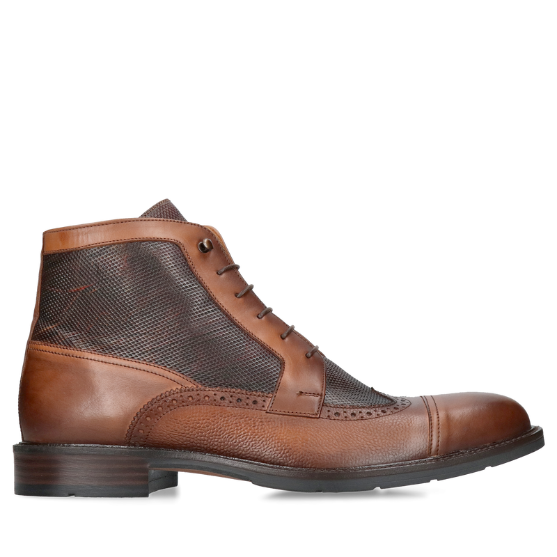 Trzewiki męskie na zamek, nie ocieplane botki męskie eleganckie ze skóry