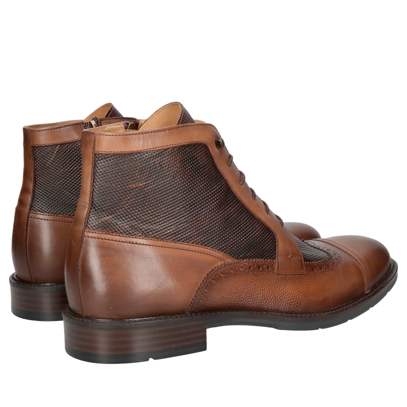 Trzewiki męskie na zamek, nie ocieplane botki męskie eleganckie ze skóry