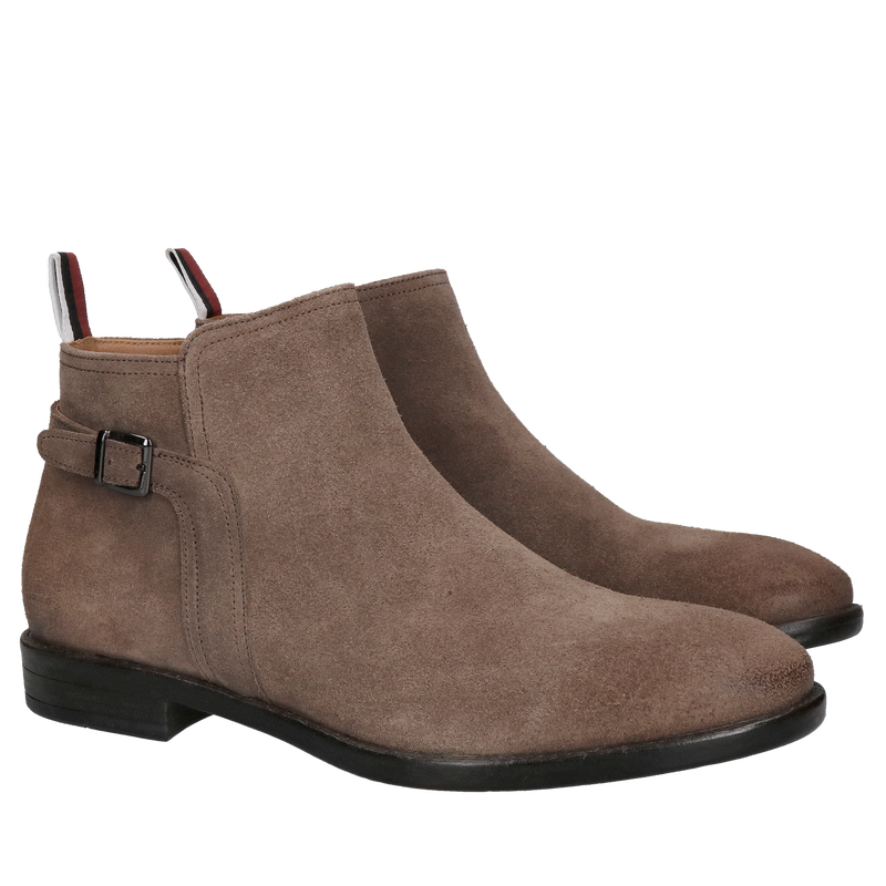 Zamszowe trzewiki męskie nie ocieplane całoroczne, wygodne botki męskie