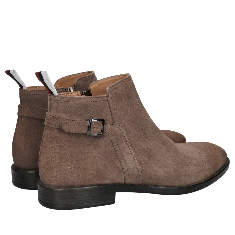 Zamszowe trzewiki męskie nie ocieplane całoroczne, wygodne botki męskie