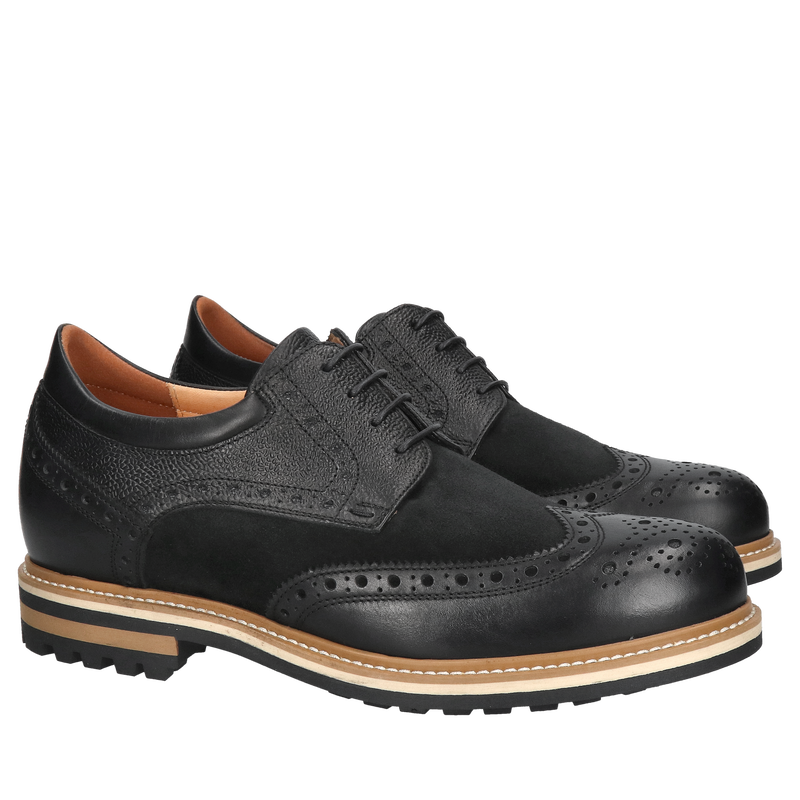 Buty podwyższające męskie, męskie buty skórzane podnoszące wzrost od polskiego producenta