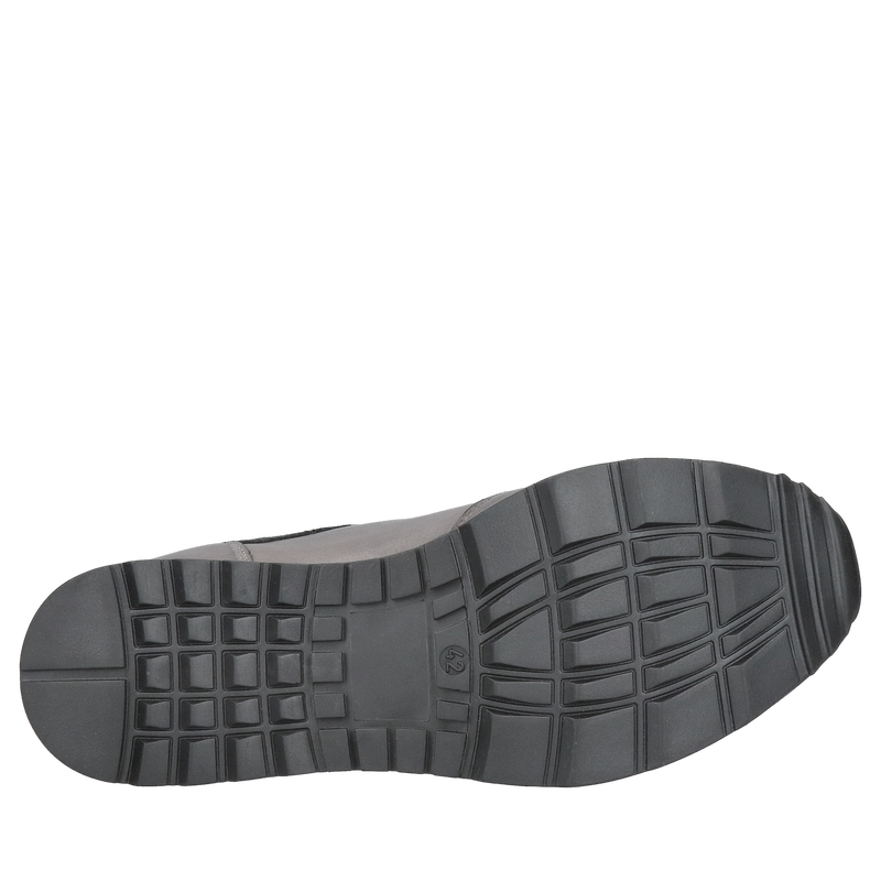 Męskie buty sportowe popielate ze skóry, wygodne na co dzień obuwie