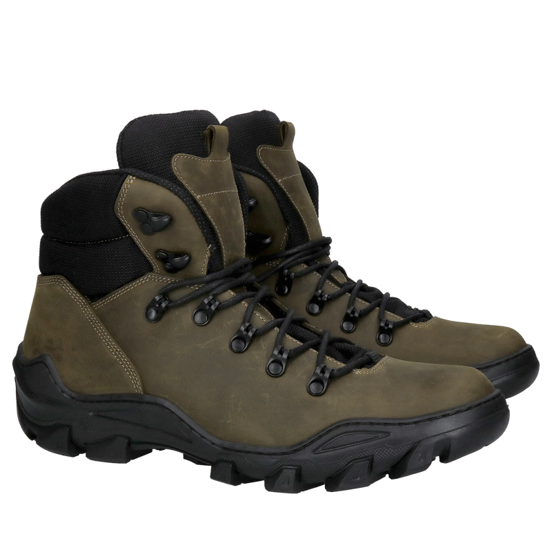 Męskie trekkingi na wytrzymałej grubej podeszwie, Konopka Shoes