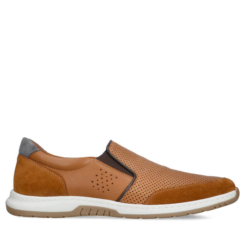 Wsuwane męskie buty szerokie w palcach, wygodne i bardzo miękkie obuwie męskie