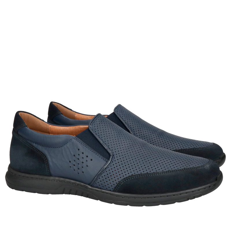 Męskie buty wsuwane szersze w palcach na szerokie stopy, wysoka wygodna i amortyzacja