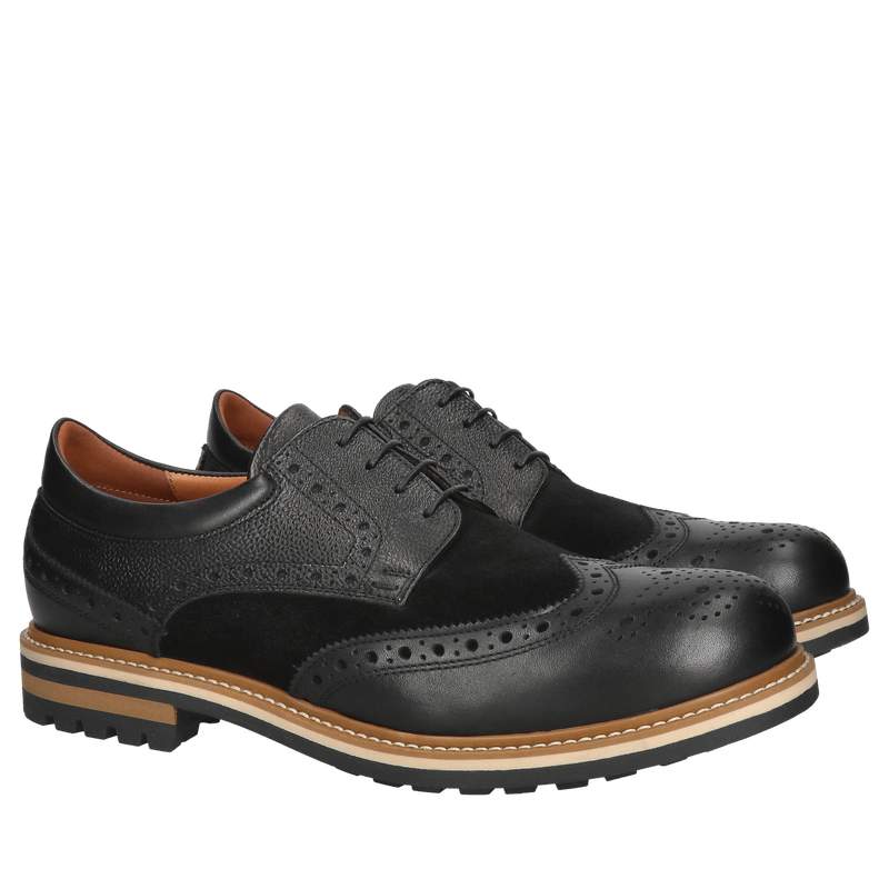 Oryginalne buty męskie ze skóry, codzienne półbuty sznurowane z wysokiej jakości materiałów od polskiego producenta