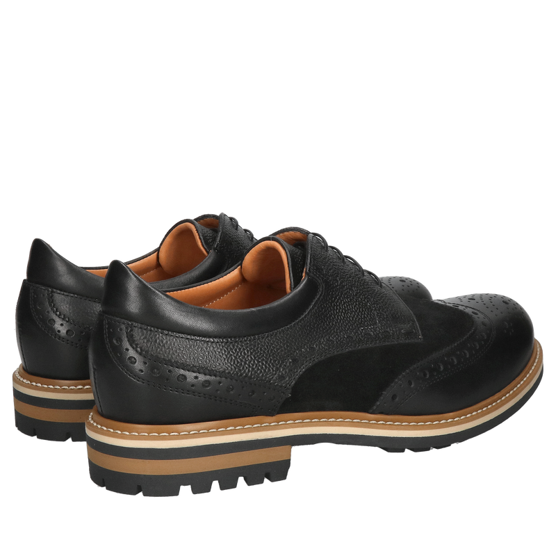 Oryginalne buty męskie ze skóry, codzienne półbuty sznurowane z wysokiej jakości materiałów od polskiego producenta