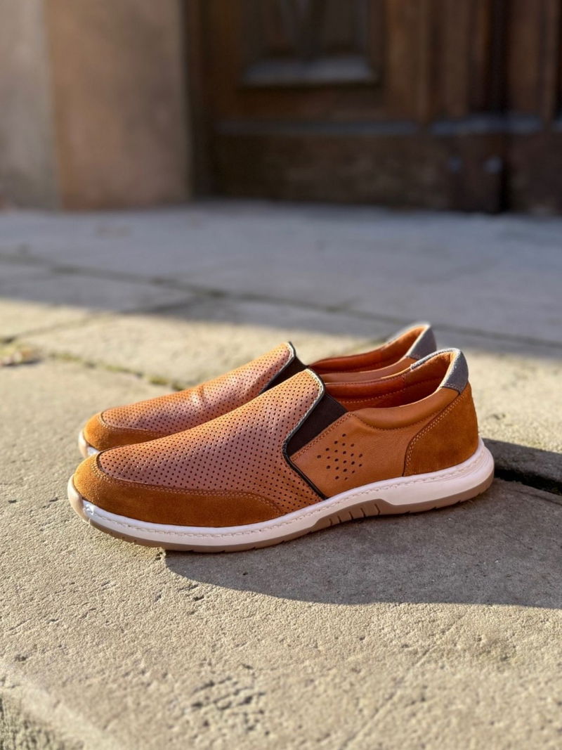 Wsuwane męskie buty szerokie w palcach, wygodne i bardzo miękkie obuwie męskie