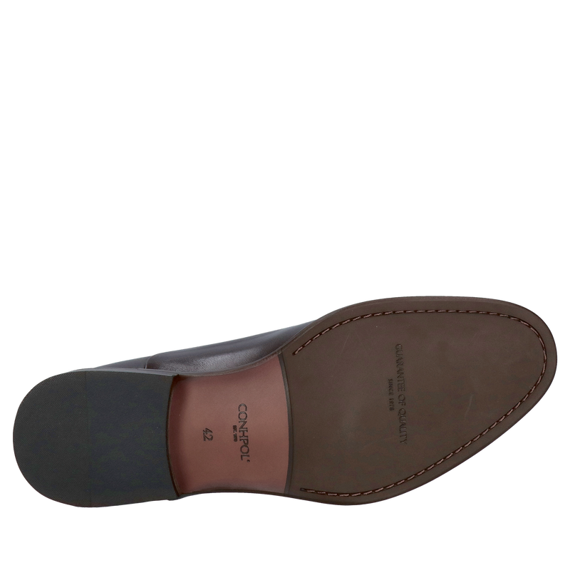 Eleganckie męskie oxfordy w kolorze ciemno brązowym, wizytowe buty męskie do garnituru, Konopka Shoes