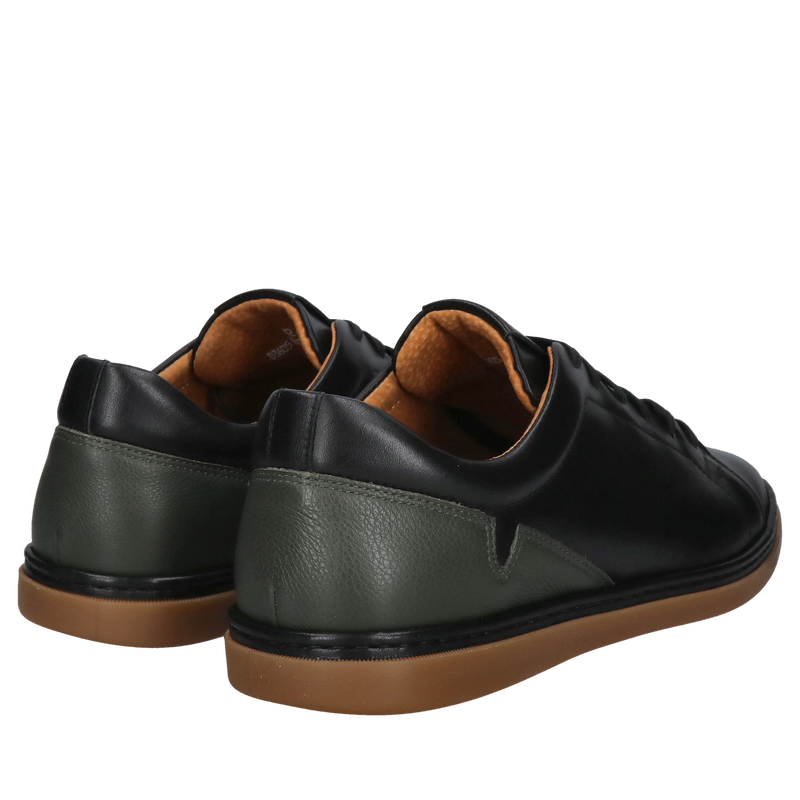 Miękkie i wygodne półbuty męskie ze skóry licowej, sznurowane buty męskie