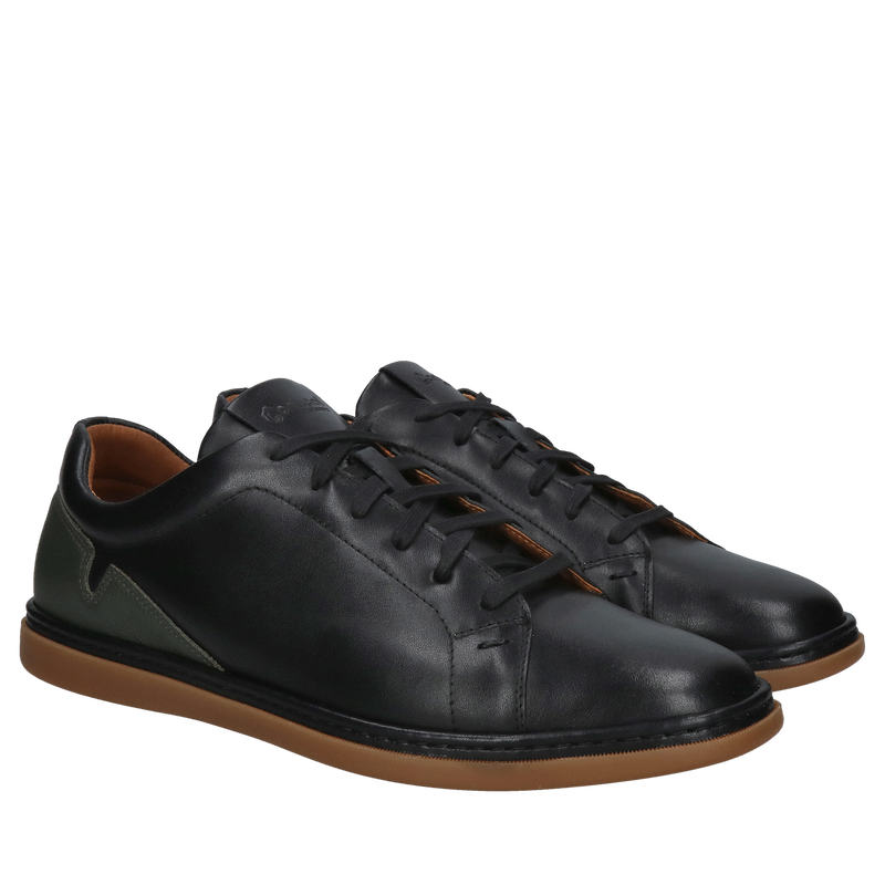 Miękkie i wygodne półbuty męskie ze skóry licowej, sznurowane buty męskie