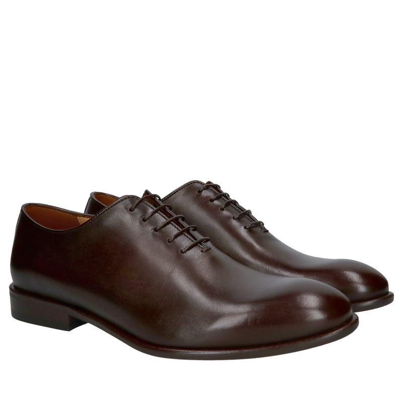Brązowe lotniki premium do garnituru, eleganckie buty męskie oxford