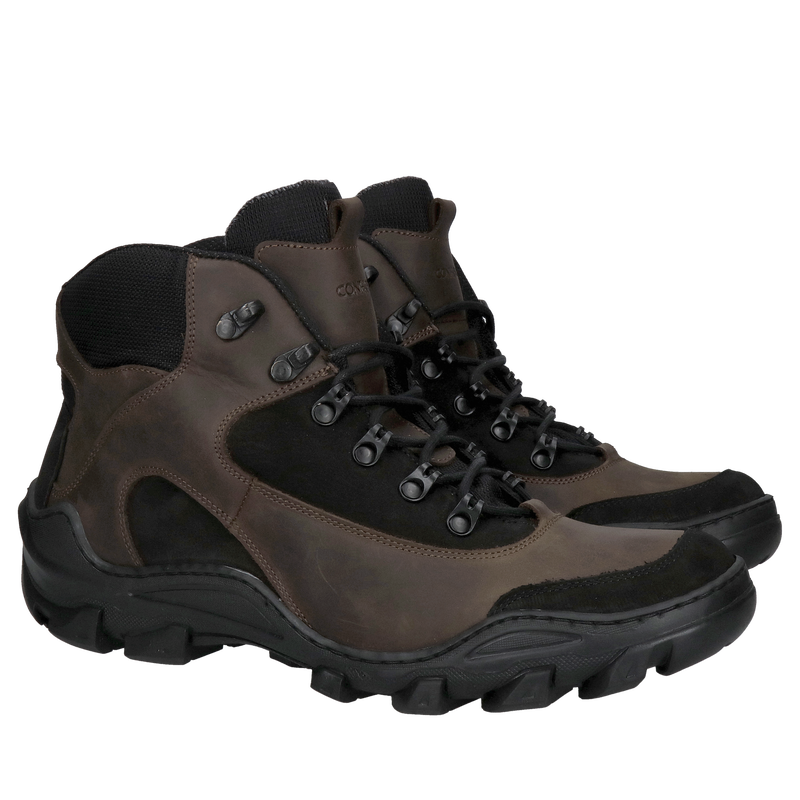 Buty męskie trekkingowe na wytrzymałej grubszej podeszwie