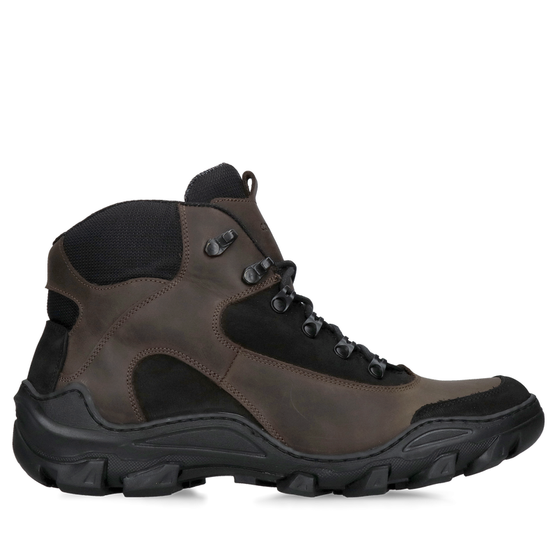 Buty męskie trekkingowe na wytrzymałej grubszej podeszwie