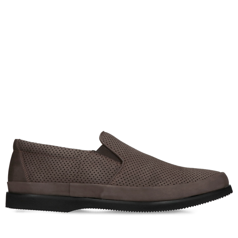 Lekkie i wsuwane buty męskie na szersze stopy, wygodne dziurkowane obuwie męskie