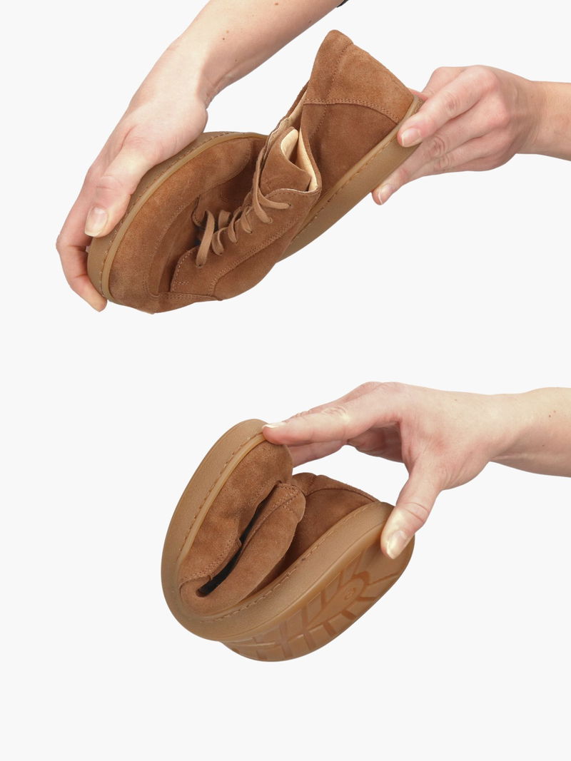 Męskie buty typu barefoot ze skóry zamszowej, wyjątkowa miękkość i amortyzacja przy każdym kroku