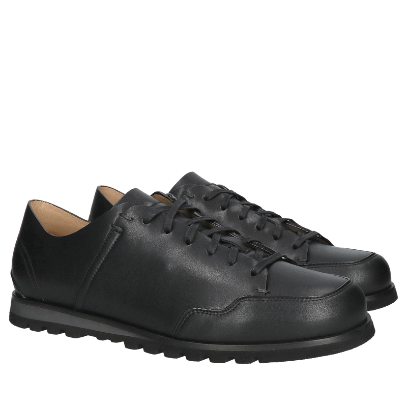 Półbuty męskie na szeroką stopę, wyjątkowo lekkie i wygodne z miękkiej skóry licowej