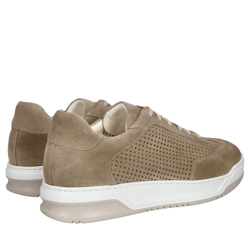 Męskie letnie sneakersy na grubym spodzie dla szerszej stopy, modne skórzane sneakersy ażurowe