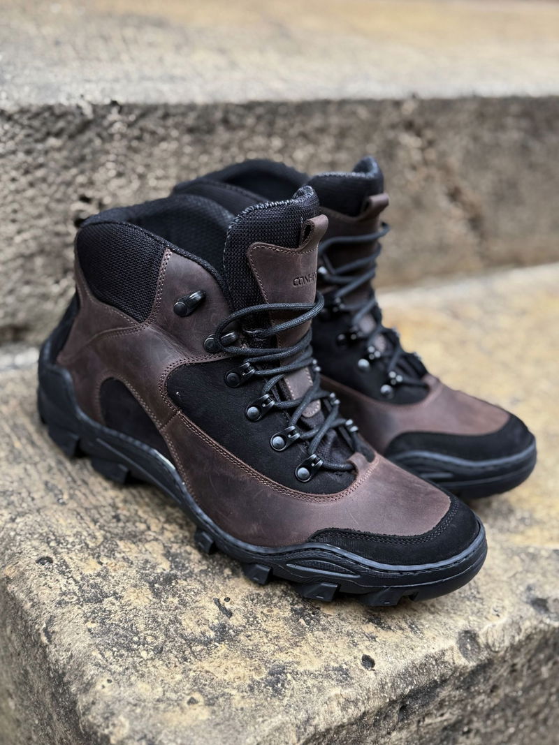 Buty męskie trekkingowe na wytrzymałej grubszej podeszwie