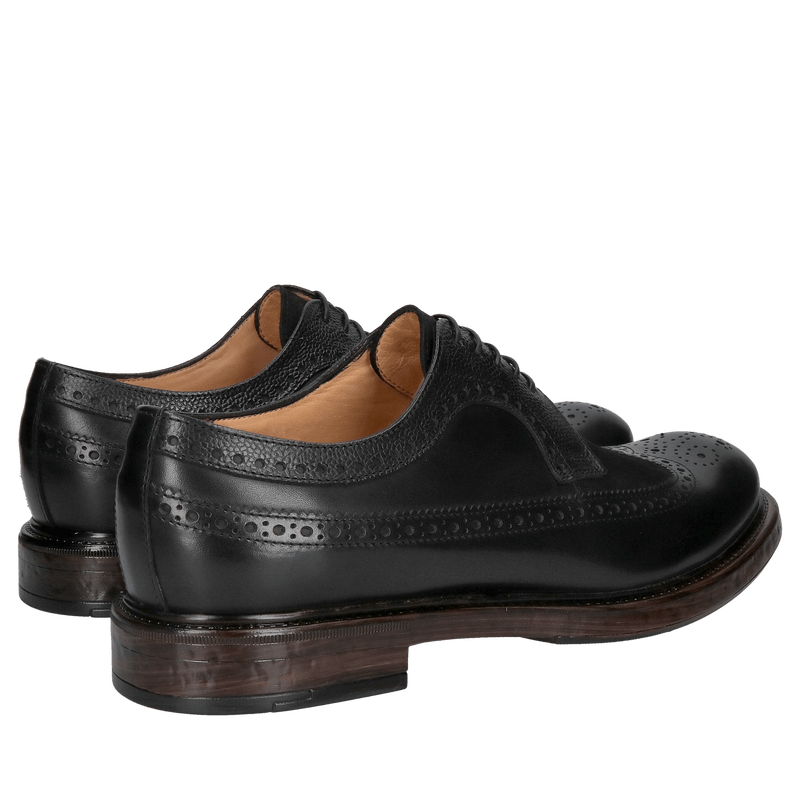 Męskie półbuty sznurowane ze skóry, buty męskie casual na grubej podeszwie od polskiego producenta conhpol