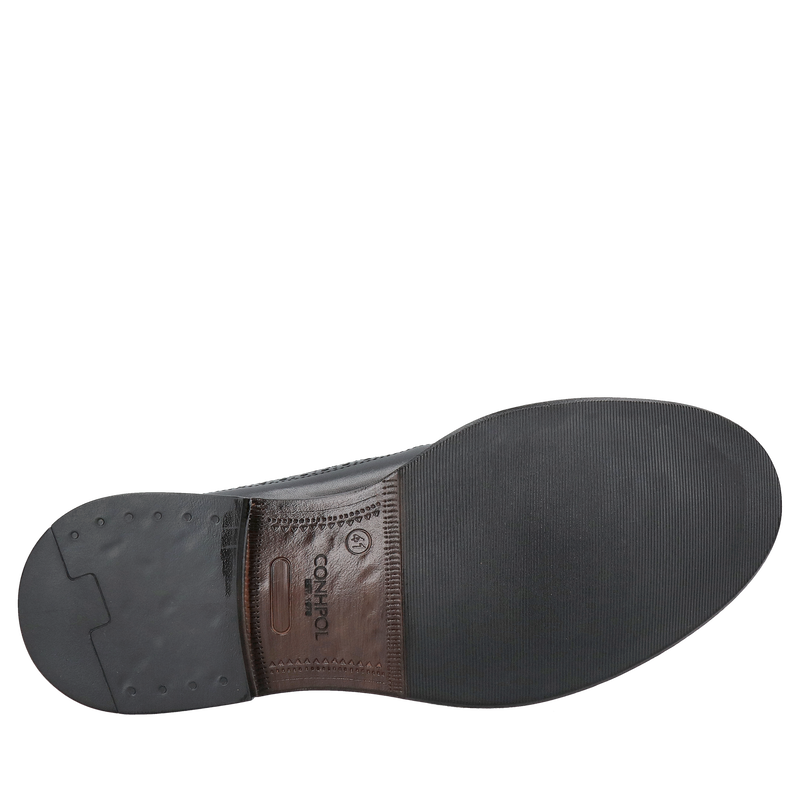 Męskie półbuty sznurowane ze skóry, buty męskie casual na grubej podeszwie od polskiego producenta conhpol