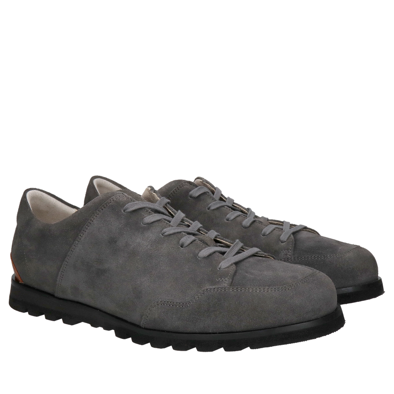 Szare półbuty męskie na szerszą stopę, wygodne i lekkie buty męskie od polskiego producenta, Konopka Shoes