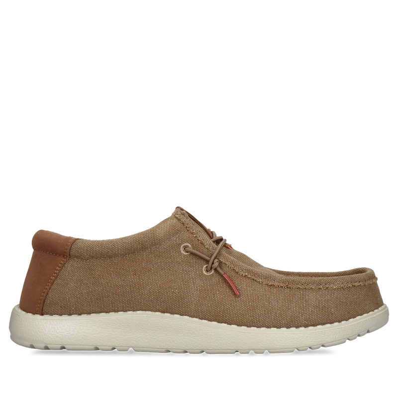 Męskie półbuty z materiału na letnie wakacyjne dni, wyjmowana wkładka i bardzo lekka podeszwa