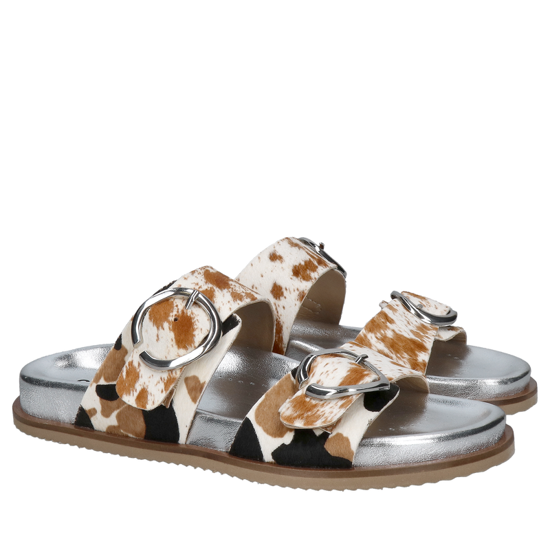 Damskie klapki na grubej podeszwie z miękką wkładką, klapki z motywem zwierzęcym